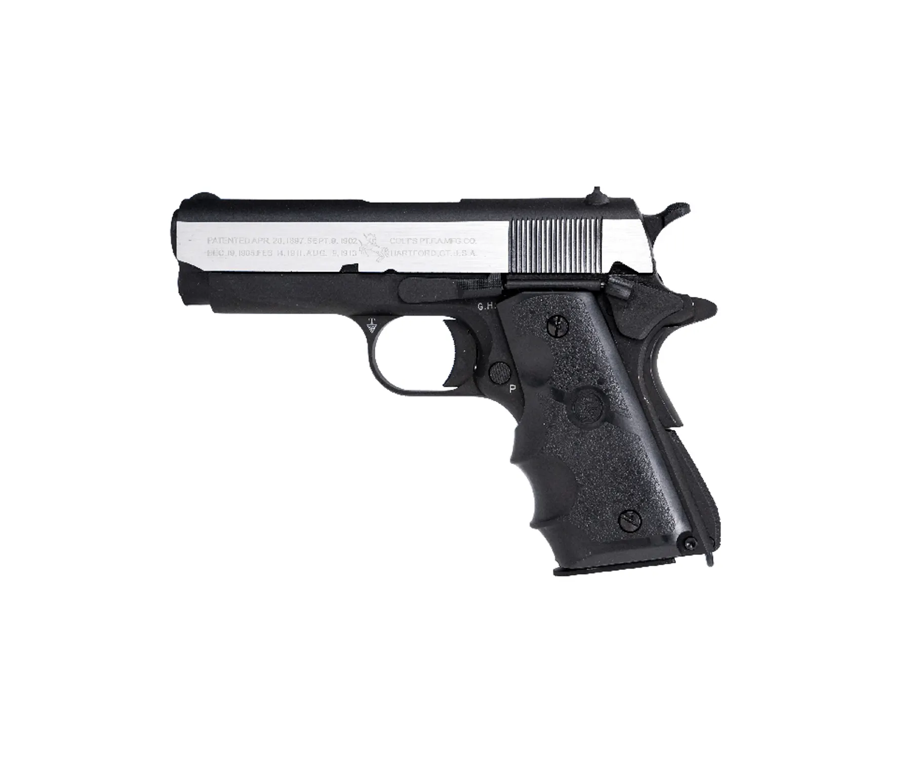 2025-180140 Colt 1911 Defender Gas Dual Tone (Silver Slide, Black Lower) 6mm 0.9J 13R