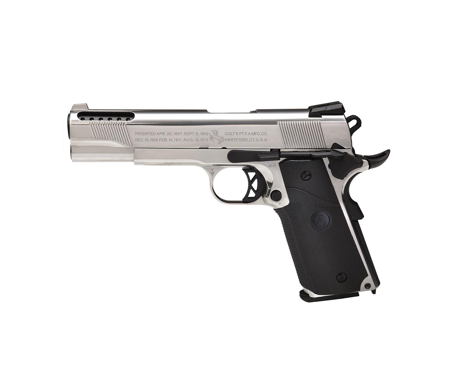 2025-180165 Colt 1911 Ported Gas (Silver Slide, Black Lower) IC 12 6mm 0.9J 15R